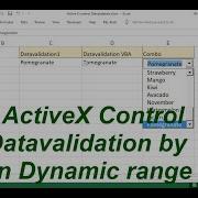 Excel ActiveX Control And Datavalidation By Vba Dynamic Range