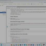 Python To Extract Table From Live Html Web Page Using BeautifulSoup