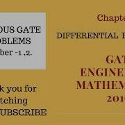 GATE 2019 Differential Equations Problem 1 2