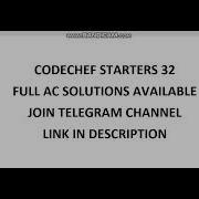 CODECHEF STARTERS 32 AC SOLUTIONS DIV 2 3 4