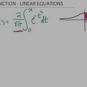 Using The Error Function To Solve Linear Equations Differential Equations