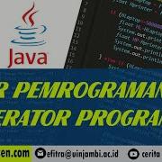 Belajar Dasar Pemrograman Java 3 Operator Program