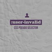 User Invalid CSS Pseudo Class Explained