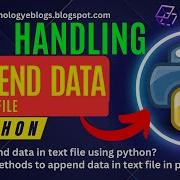 Append Data In Text File In Python How To Append Data In Text File In Python Python Learning
