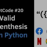 LeetCode 20 Valid Parenthesis Stack Python