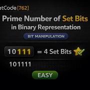LeetCode 762 Prime Number Of Set Bits In Binary Representation