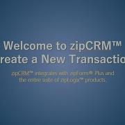 ZipCRM Create A New Transaction