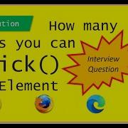 Different Ways To Click Web Element In Selenium 4 Interview Question Selenium Java