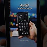 One UI 8 Liquid Glass Dark Icons