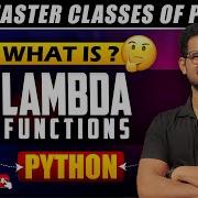 Master Lambda Functions In Python Simplify Your Code Like A Pro By Prasanna Sir