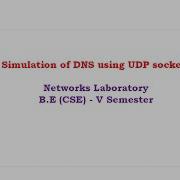 6 Implement DNS Server Using UDP Sockets In Python Computer Networks Lab Dns Udp Socket