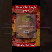 Glass Effect Login Page Using CSS Css Frontend Cssanimation Csstutorial