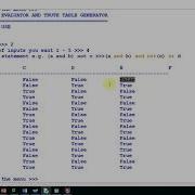 Python Truth Table Creator Logical Statement Evaluator