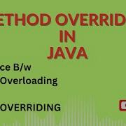 Method Overriding In Java Telugu Difference Between Method Overloading And Method Overriding