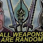 Skyrim Speedrun But I Get A RANDOM WEAPON Every Hit