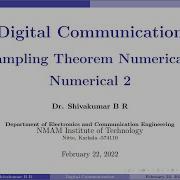 Sampling Theorem Numerical Numerical 2