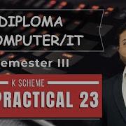 Diploma Computer IT Third Semester OOP Practical No 23 For K Scheme
