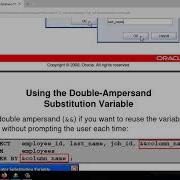 Substitution Variables In Oracle 18c 11g 10g 12c
