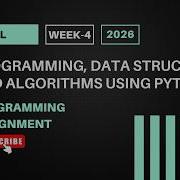 Programming Data Structures And Algorithms Using Python NPTEL Week 4 Assignment Answers 2026