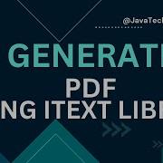 How To Create PDF File Using IText Library Using Spring Boot Java 17 JavaTechSolutions