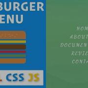 Hamburger Menu With HTML CSS And JavaScript How To Build Navigation With Hamburger Menu
