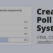 Create A Poll Using HTML CSS JavaScript