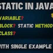 Static Keyword In Java With Example Static Variable Block Method Class Code Logic Tamil