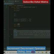 Increment Decrement Operator Using Java Shorts Java