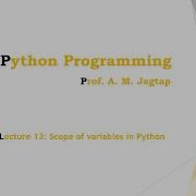 Lecture13 Scope Of Variables In Python Local And Global Scope