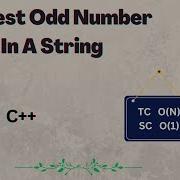 Largest Odd Number In A String